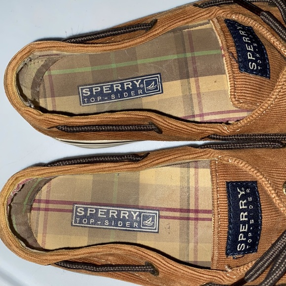 🛍️4/$20🛍️ Sperry Top Siders Brown Corduroy Boat Shoes - Picture 4 of 10